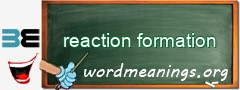 WordMeaning blackboard for reaction formation